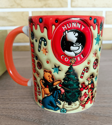 Winnie Baskı içi ve Kulpu Renkli Kupa