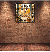 Kara kedi vintage baskı metal hediyelim dekoratif kaliteli duvar saati