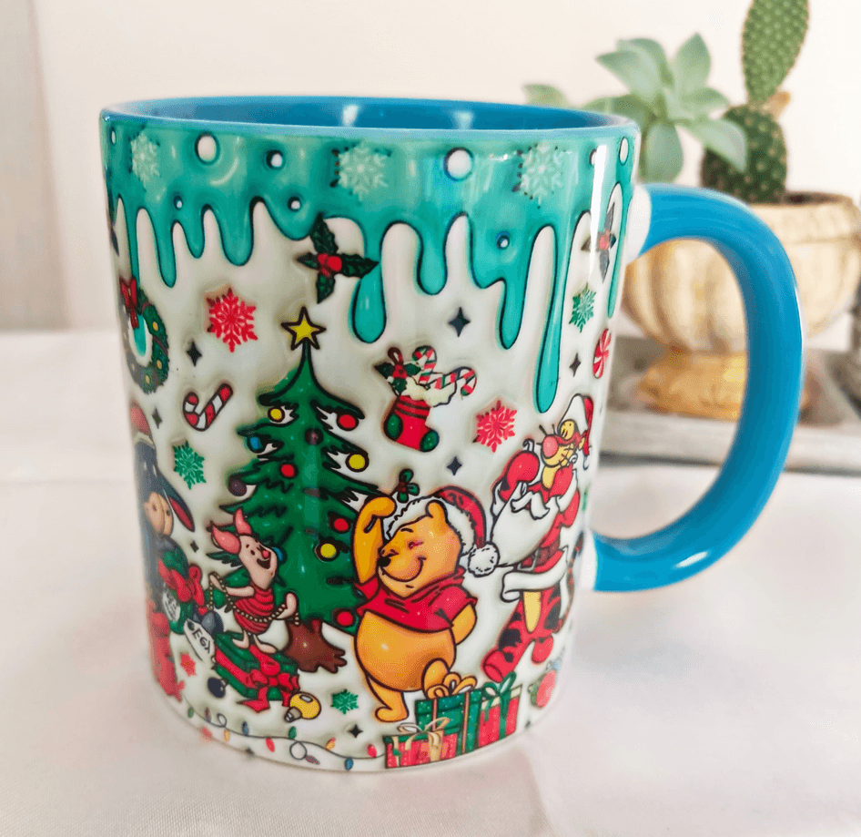 Winnie Baskı içi ve Kulpu Renkli Kupa