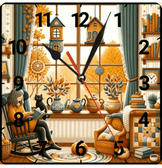 Kara kedi vintage baskı metal hediyelim dekoratif kaliteli duvar saati