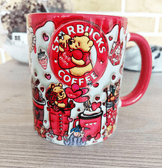 Winnie Baskı içi ve Kulpu Renkli Kupa