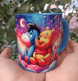 Winnie Baskı içi ve Kulpu Renkli Kupa