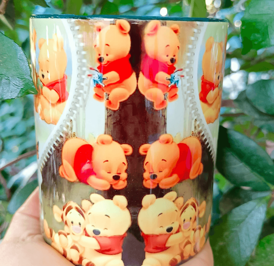 Winnie Baskı içi ve Kulpu Renkli Kupa