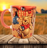 Winnie Baskı içi ve Kulpu Renkli Kupa