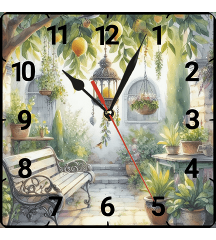 Limon ağacı vintage baskı metal hediyelim dekoratif kaliteli duvar saati