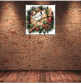 Noel christmas vintage baskı metal hediyelim dekoratif kaliteli duvar saati