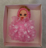 silikon tüllü pembe bebek lüks anahtarlık çanta aksesuar