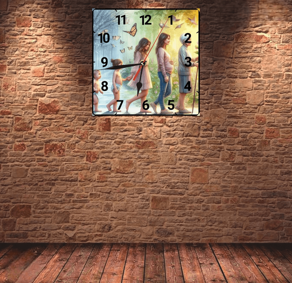 Hayat vintage baskı metal hediyelim dekoratif kaliteli duvar saati