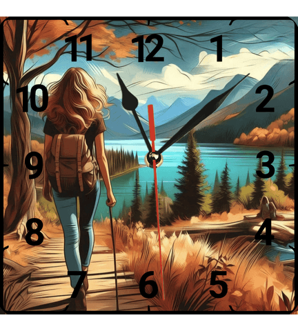 Dağ yolu vintage baskı metal hediyelim dekoratif kaliteli duvar saati