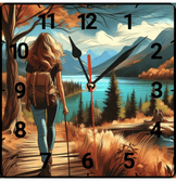 Dağ yolu vintage baskı metal hediyelim dekoratif kaliteli duvar saati