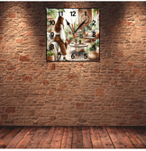 Çiçek bahçesi vintage baskı metal hediyelim dekoratif kaliteli duvar saati