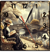 Huzur vintage baskı metal hediyelim dekoratif kaliteli duvar saati