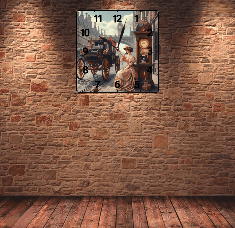 Telefon kulübesi vintage baskı metal hediyelim dekoratif kaliteli duvar saati