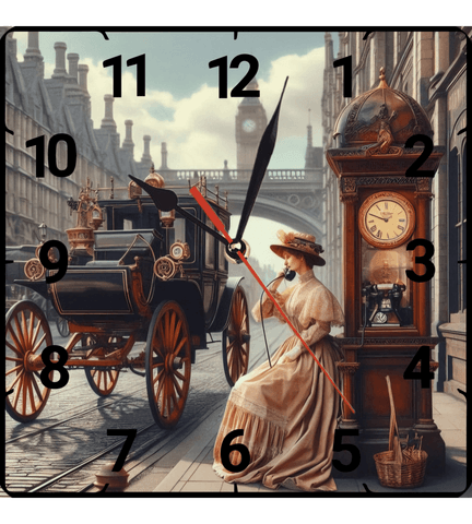 Telefon kulübesi vintage baskı metal hediyelim dekoratif kaliteli duvar saati