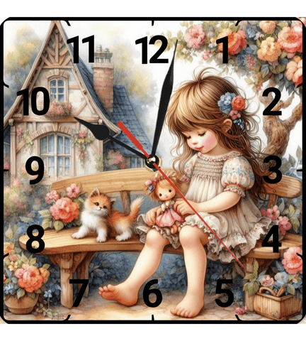 Sevimli dostlar vintage baskı metal hediyelim dekoratif kaliteli duvar saati