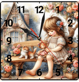 Sevimli dostlar vintage baskı metal hediyelim dekoratif kaliteli duvar saati