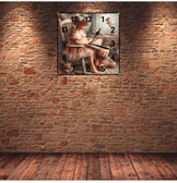 Sevimli peri vintage baskı metal hediyelim dekoratif kaliteli duvar saati