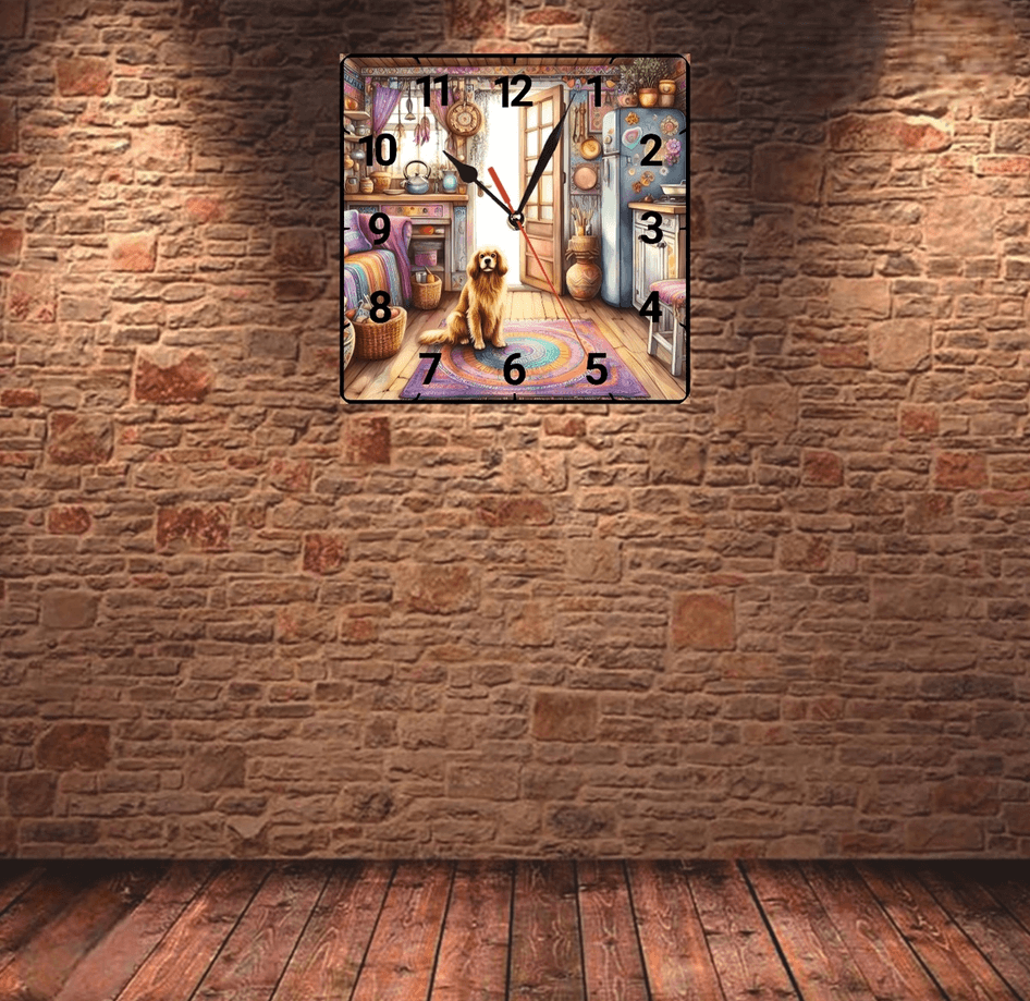 Sevimli dost vintage baskı metal hediyelim dekoratif kaliteli duvar saati