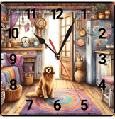 Sevimli dost vintage baskı metal hediyelim dekoratif kaliteli duvar saati