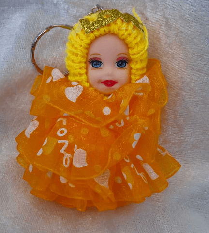 silikon tüllü turuncu bebek lüks anahtarlık çanta aksesuar