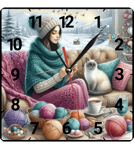 Kış keyfi vintage baskı metal hediyelim dekoratif kaliteli duvar saati