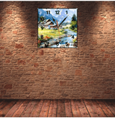 Dağ evi vintage baskı metal hediyelim dekoratif kaliteli duvar saati