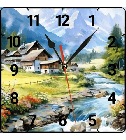 Dağ evi vintage baskı metal hediyelim dekoratif kaliteli duvar saati