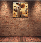 Yaz güneşi vintage baskı metal hediyelim dekoratif kaliteli duvar saati