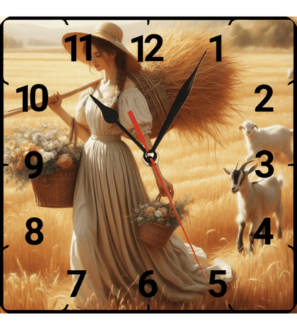 Yaz güneşi vintage baskı metal hediyelim dekoratif kaliteli duvar saati