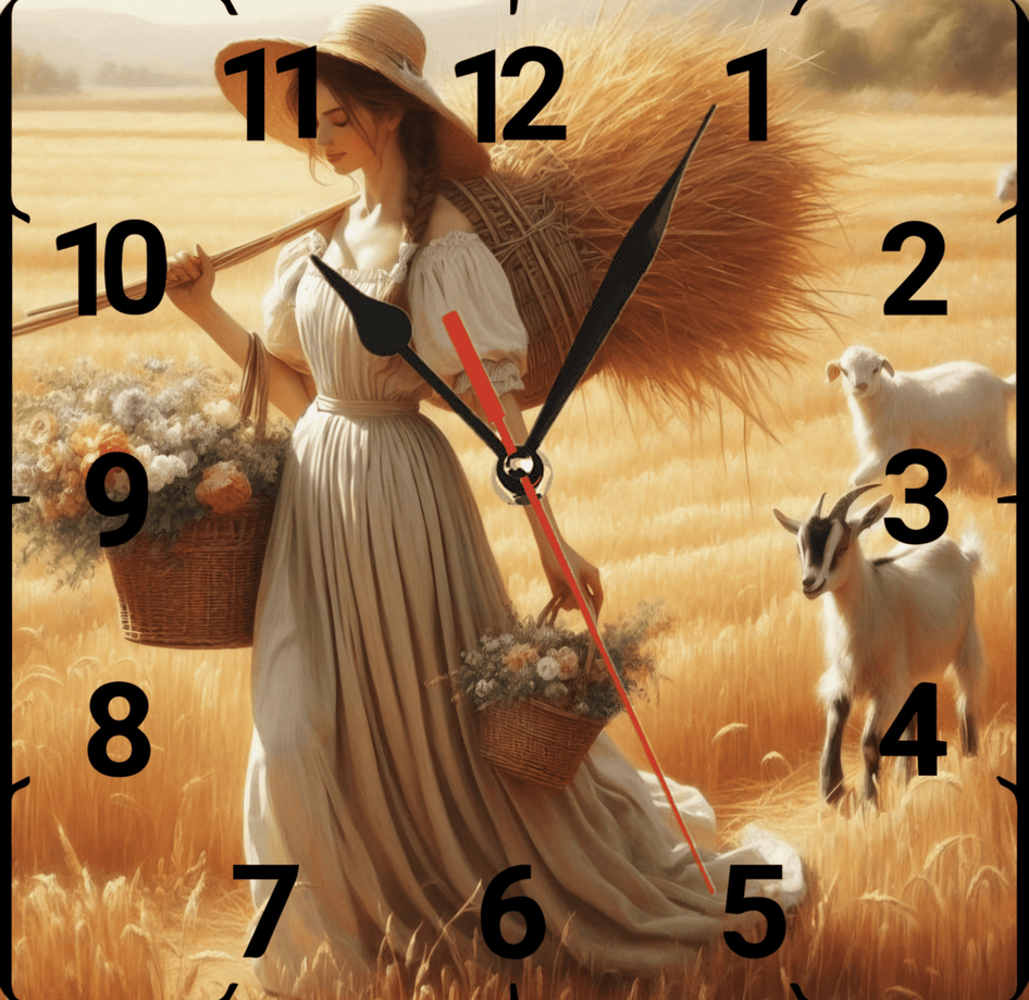 Yaz güneşi vintage baskı metal hediyelim dekoratif kaliteli duvar saati