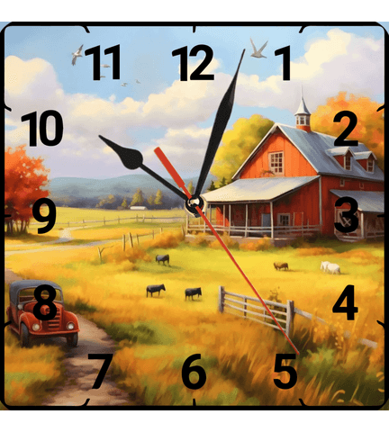 Çiftlik vintage baskı metal hediyelim dekoratif kaliteli duvar saati