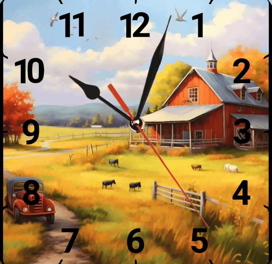 Çiftlik vintage baskı metal hediyelim dekoratif kaliteli duvar saati