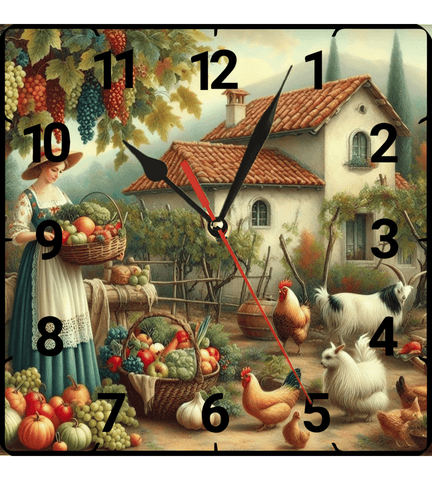 Çiftlik vintage baskı metal hediyelim dekoratif kaliteli duvar saati