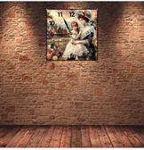 Bağ evi vintage baskı metal hediyelim dekoratif kaliteli duvar saati