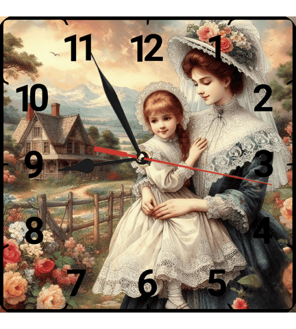 Bağ evi vintage baskı metal hediyelim dekoratif kaliteli duvar saati