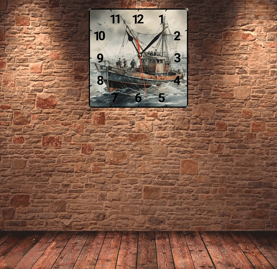 Fırtına vintage baskı metal hediyelim dekoratif kaliteli duvar saati