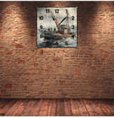 Fırtına vintage baskı metal hediyelim dekoratif kaliteli duvar saati