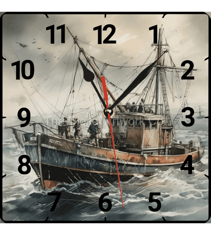 Fırtına vintage baskı metal hediyelim dekoratif kaliteli duvar saati