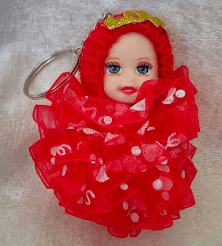 silikon tüllü kırmızı bebek lüks anahtarlık çanta aksesuar