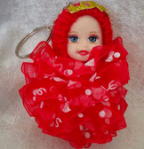 silikon tüllü kırmızı bebek lüks anahtarlık çanta aksesuar