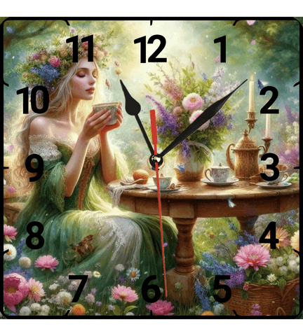 Kahve keyfi vintage baskı metal hediyelim dekoratif kaliteli duvar saati