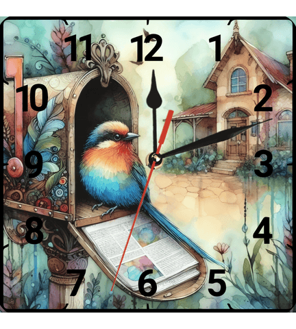 Posta kutusu vintage baskı metal hediyelim dekoratif kaliteli duvar saati