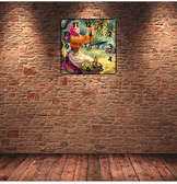 Zeytin vintage baskı metal hediyelim dekoratif kaliteli duvar saati