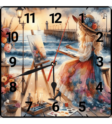 Renkli düş vintage baskı metal hediyelim dekoratif kaliteli duvar saati