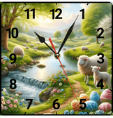 Cennet vintage baskı metal hediyelim dekoratif kaliteli duvar saati