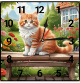 Sevimli sarman vintage baskı metal hediyelim dekoratif kaliteli duvar saati