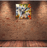 Aile saadeti vintage baskı metal hediyelim dekoratif kaliteli duvar saati