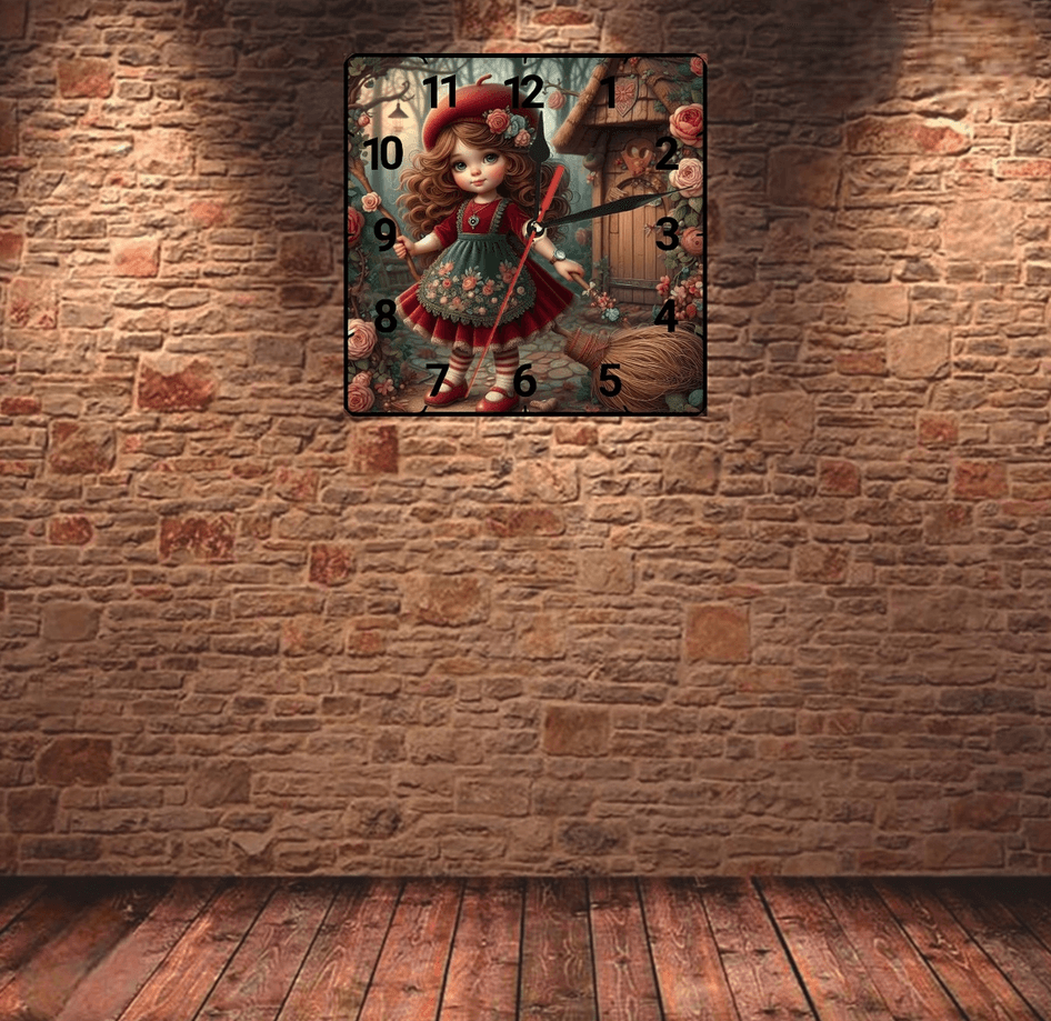 Büyülü orman vintage baskı metal hediyelim dekoratif kaliteli duvar saati