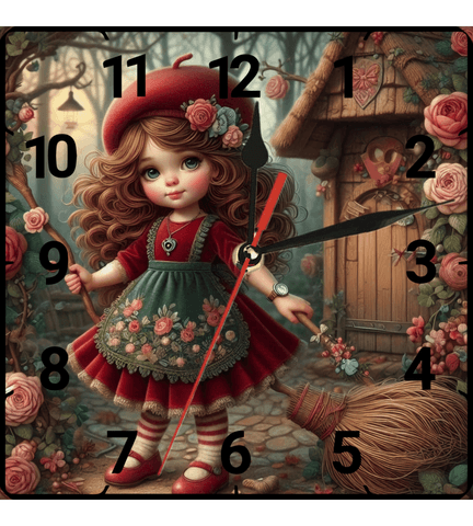 Büyülü orman vintage baskı metal hediyelim dekoratif kaliteli duvar saati