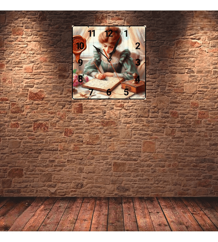 Son mektup vintage baskı metal hediyelim dekoratif kaliteli duvar saati